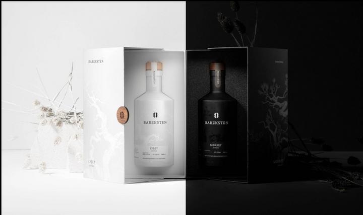 Produktbild Bareksten Botanical Gin Lyset & Mørket, Geschenkbox (2 x 50 cl)