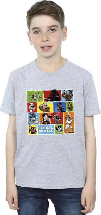 Actual product image Star Wars Boys Comic Drawing Montage T-Shirt (152, 158)