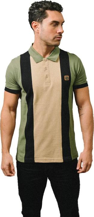 Actual product image Lambretta Mens Vintage Panelled Polo Shirt (4XL)
