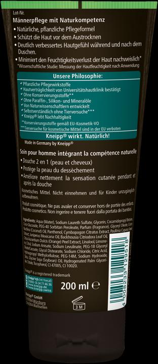 Image du produit Kneipp Douche démarrage réussi 2en1 soin pour homme (200 ml)