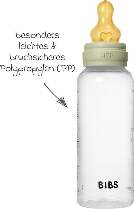 Actual product image Bibs Anti Kolik Flasche Latex 270 ml Medium Flow Sage (270 ml)