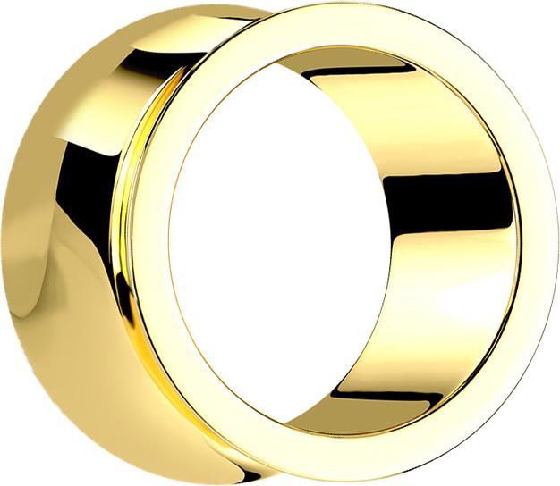 Image du produit Star Piercing Flared Tunnel doré à l'or fin (sans laiton, Acier chirurgical 316L)