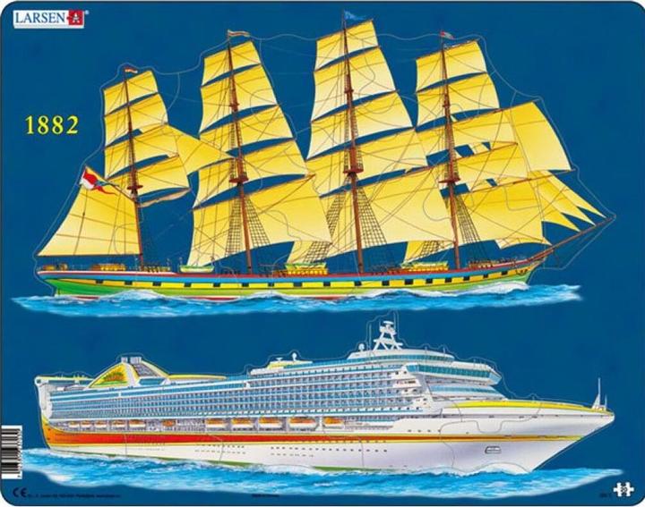 Actual product image Larsen Puzzle ships - history and present 20 pieces (20 pieces)