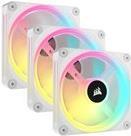 Actual product image Corsair iCUE LINK QX120 RGB 120 mm PWM fan (white, starter kit) (120 mm, 3 x)