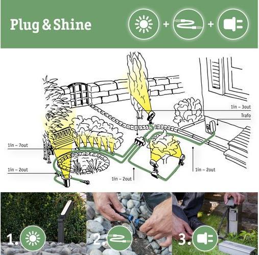 Produktbild Paulmann Outdoor Plug & Shine Kabel 1 in-4 out