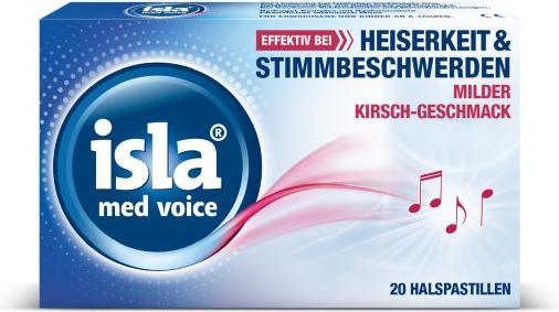 Isla med voice mild cherry throat pastilles, 20 pcs. pastilles (20 Piece)
