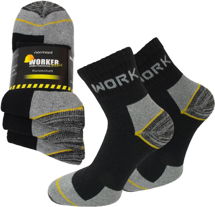 Produktbild Normani 6 Paar Kurzschaft-Arbeitssocken Work Short (6er Pack, 47 - 50)