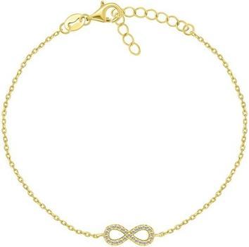 Produktbild Brilio Silver - Gold-plated silver bracelet with zircons Infinity BR42Y