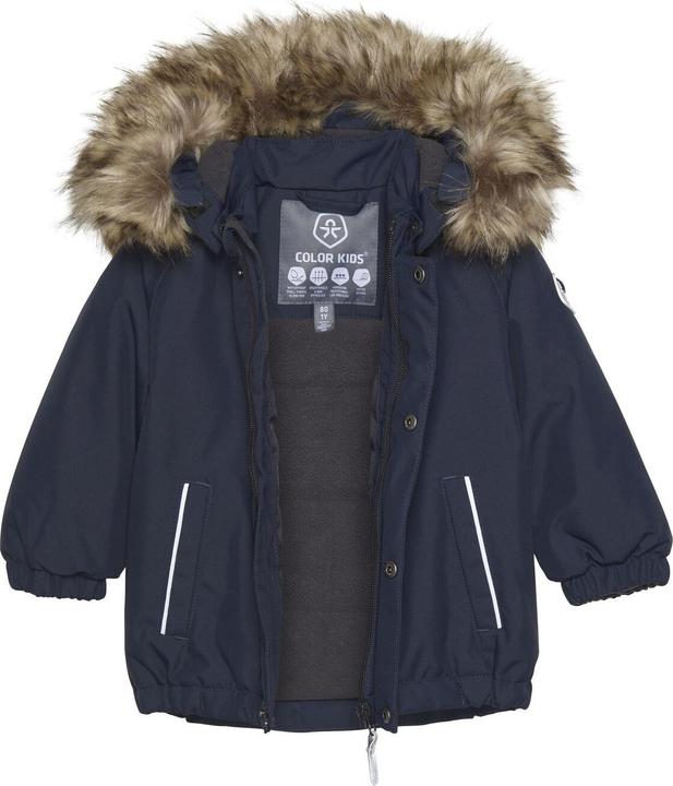 Actual product image Color Kids Toddlers Winter Jacket Fake Fur Total Eclipse (80)