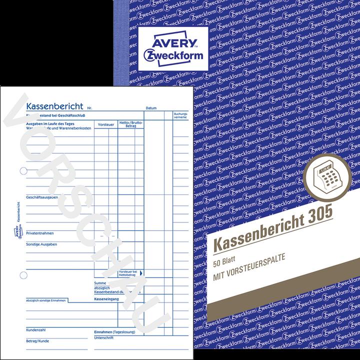 Produktbild Avery Kassenbericht (50 x)