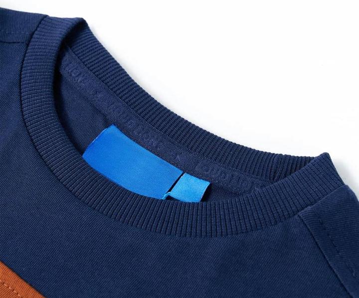 Produktbild VidaXL Kinder-Langarmshirt Marineblau 128,Material: 100 (128)