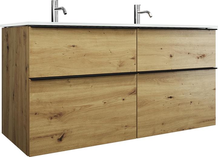 Eiche Dekor Urban / Eiche Dekor Urban, Griffleiste Schwarz Matt G0252