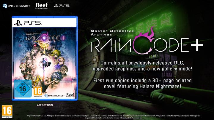 Actual product image Spike Chunsoft Master Detective Archives: RAIN CODE Plus - Lucid-Noir Limited Edition (PS5)