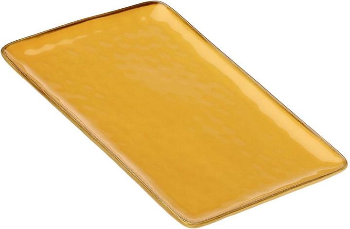 Rose Tulipani Concerto Ocra Rectangular tray - Yellow 36 x 26 5 cm