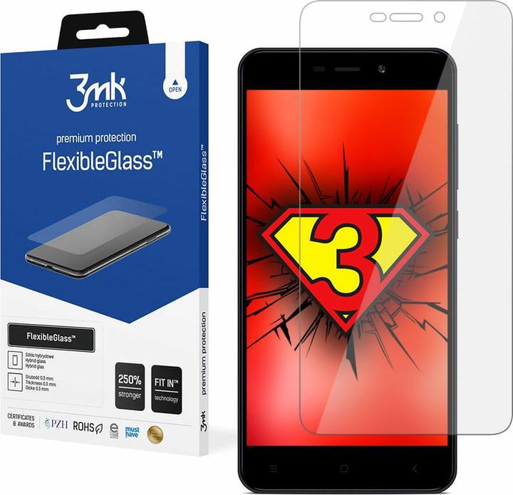 Produktbild 3MK FlexibleGlass Xiaomi Redmi 4A Global Szkło Hybrydowe (1 Stück, Xiaomi Redmi 4A)