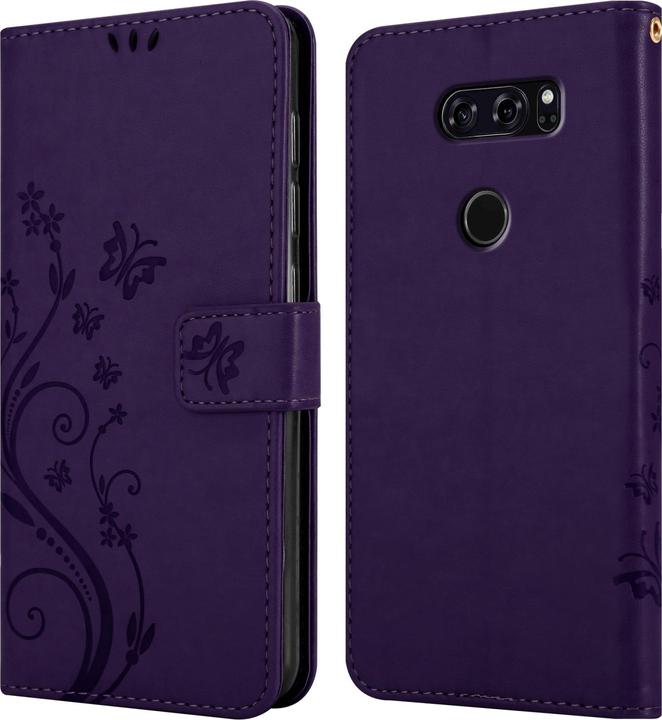 Image du produit Cadorabo Étui Flower Book pour LG V30 / V30+ / V30S / V30S+ (LG V30+, LG V30S+, LG V30)