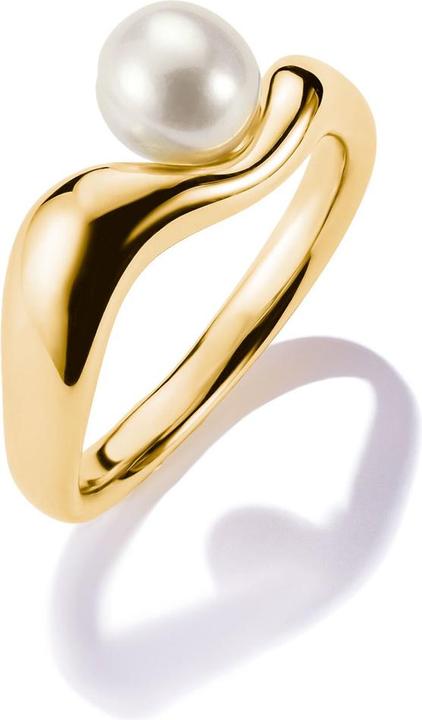 Immagine prodotto Thomas Sabo Ring mit Perle Natural Beauty vergoldet (56, 925 Argento)