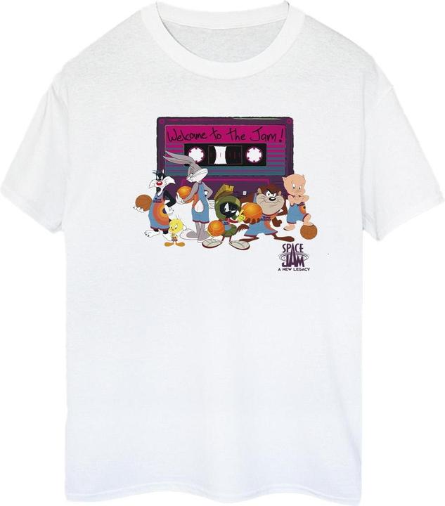 Actual product image Space Jam Womens/Ladies Team Cassette Cotton Boyfriend T-Shirt (M)