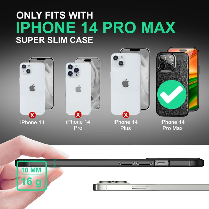 Produktbild Nalia Leder-Look Silikon Hülle (Apple iPhone 14 Pro Max)