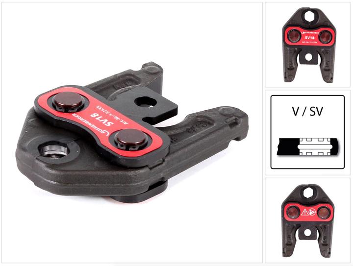Actual product image Rothenberger Pressing jaw pressing pliers standard SV18 ( 015213X ) for ROMAX 4000 / Akku Press ACC etc (101 mm)