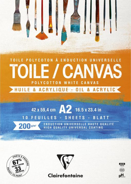 Actual product image Clairefontaine Canvas block glued (200 g/m², 28 x)