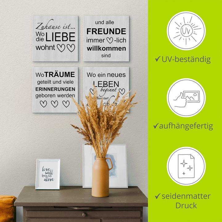 Actual product image Artland Where love dwells 1-4 J4WJ (40x40 cm)