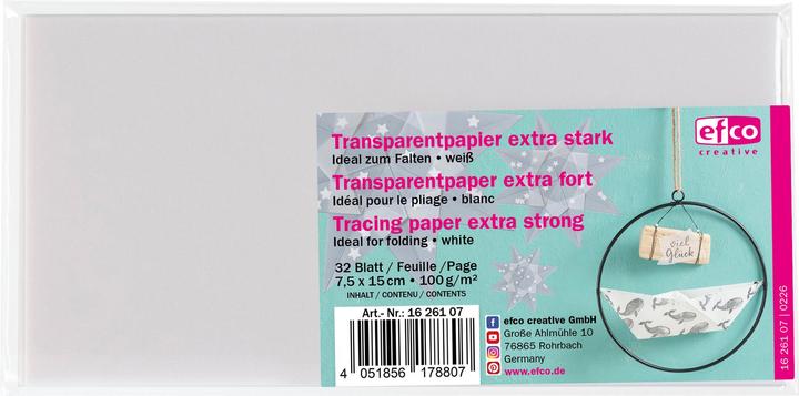 Image du produit Efco Papier transparent à plier "Extra fort (100 g/m², 32 x)