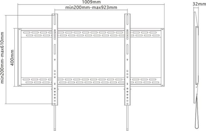 Actual product image Xantron Strongline-900 (Wall, 100", 100 kg)