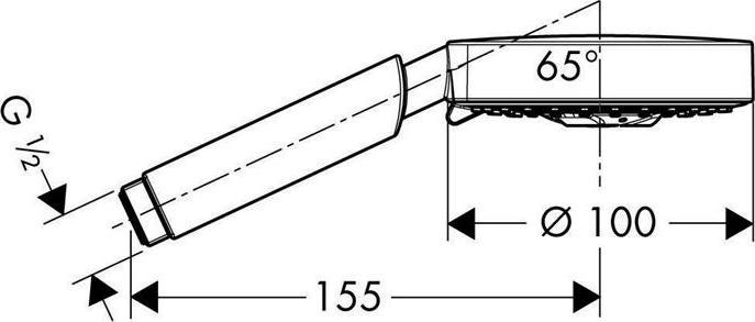 Actual product image hansgrohe HG hand shower Raindance S 100 Air 3jet DN 15 chrome (3 Beam types, 15 l/min)