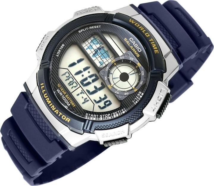Produktbild Casio Mod. WORLD TIME ILLUMINATOR - 5 Alarms, 10 Year battery (Sportuhr, 43 mm)