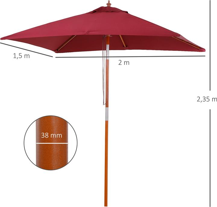 Image du produit Outsunny Parasol pliable (1.50 m)