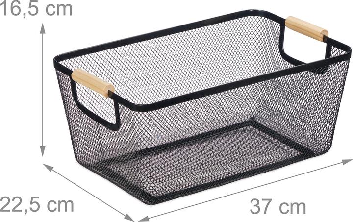 Actual product image Relaxdays Wire basket (1 x, 37 x 22.5 x 16.5 cm)