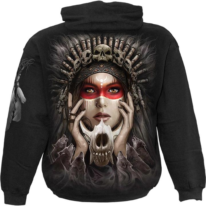 Actual product image Spiral Unisex Adult Cry Of The Wolf Hoodie (L)