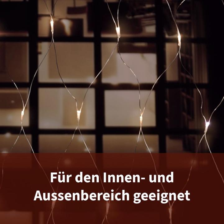 Image du produit Hermex Filet lumineux Chaîne lumineuse Rideau lumineux Guirlande lumineuse Noël LED (3 m)