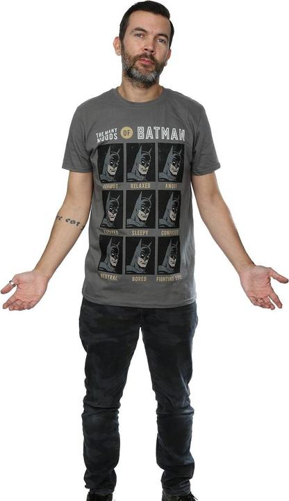 Actual product image Mens The Many Moods Of Batman T-Shirt (S)