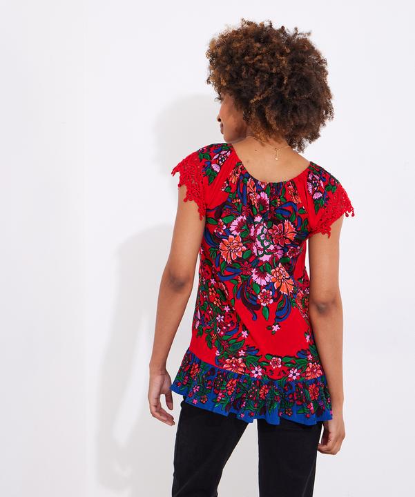 Actual product image Joe Browns Lace Sleeve Tassel Top (38)
