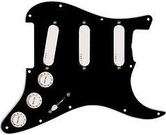 Actual product image EMG Pro SA pickguard black, white PU's (Instrument pickups)