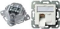 Actual product image Telegärtner Junction box AMJ45 8/8 K Up/50 Cat.6A pearl white RAL 1013, 2xRJ45