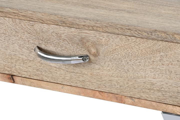 Actual product image Esprit Set of furniture Home Brown Silver Steel Mango wood 110 x 40 x 76 cm (3 Pieces) (110 x 40 x 76 cm)