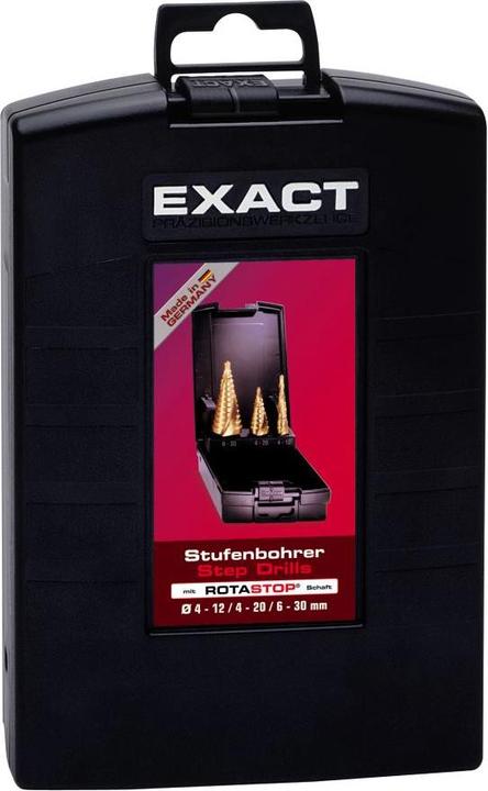 Produktbild Exact HSS Stufenbohrer-Set 3teilig 4 (4 - 20, 6 - 30, 4 - 12)