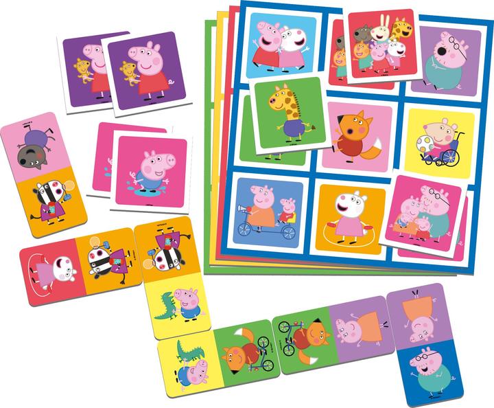 Produktbild Selecta Spielzeug Peppa Pig 3n1 Memo Lotto Domino (Deutsch, Französisch, Norwegisch, Polnisch, Finnisch, Schwedisch, Englisch)