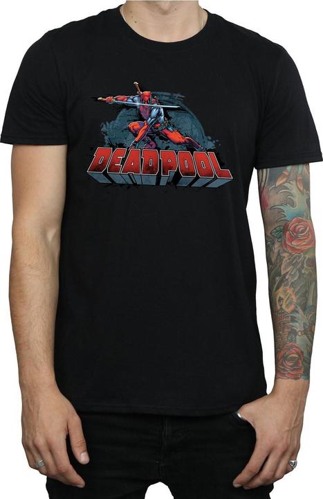 Immagine prodotto Deadpool Sword Logo Maglietta Uomo (L)