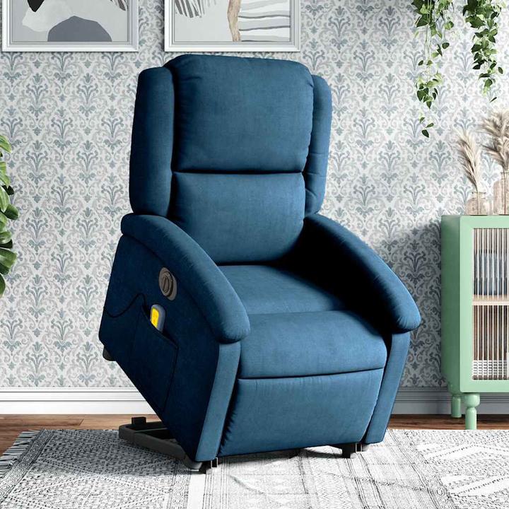 Actual product image VidaXL Massage chair with stand-up aid electric velvet