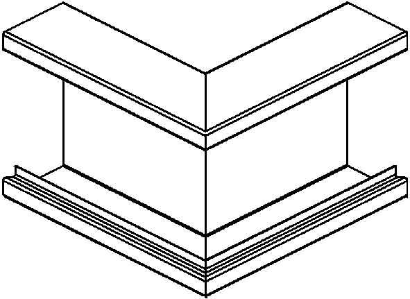 Actual product image Niedax External corner of the unit trunking (25 cm)