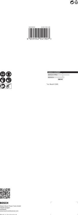 Actual product image Bosch Professional Zubehör EXPERT C470 Sanding paper with 14 holes for orbital sanders, 115 x 280 mm, G 400, 10 pcs. (400)