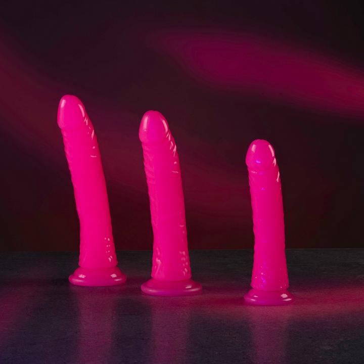 Actual product image RealRock Slim Realistic Dildo with Suction Cup - Glow in the Dark - 8" / 20 cm