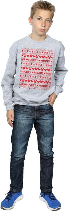 Actual product image Disney Boys Mickey And Minnie Christmas Fair Isle Sweatshirt (116)