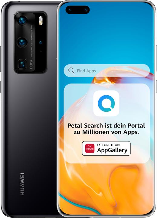 Huawei P40 Pro (256 GB, Black, 6.58", Hybrid Dual SIM + eSIM, 50 Mpx, 5G)