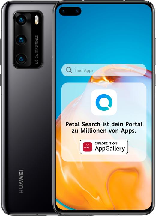 Actual product image Huawei P40 (128 GB, Black, 6.10", Hybrid Dual SIM + eSIM, 50 Mpx, 5G)