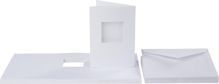 Produktbild VBS Passepartoutkarten "Quadrat", 30 Stück, DIN A6, Weiss (30 Stk.)